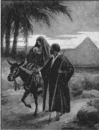 рисунок: Мария и Иосиф в Египте